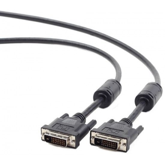 Кабель DVI 1,8м Cablеxpert CC-DVI2-BK-6, (dual link)