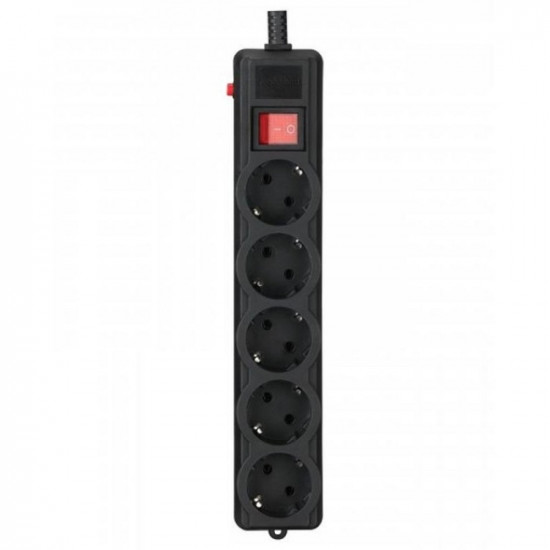 Мережевий фільтр 3,0 м Gembird (SPG5-G-10B-PRO) 5 розеток, чорний