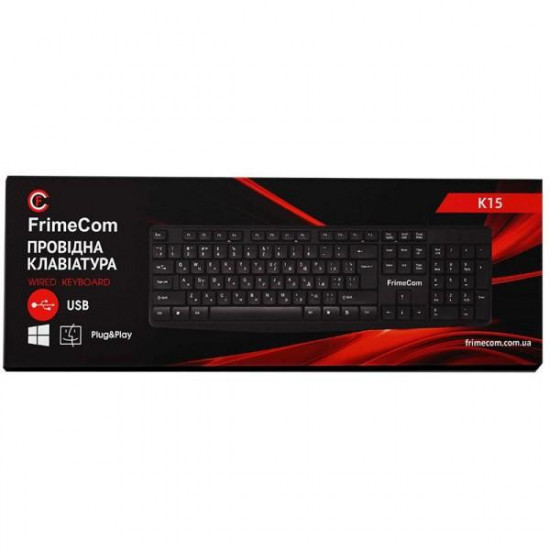 Клавіатура FrimeCom K15 Ukr Black