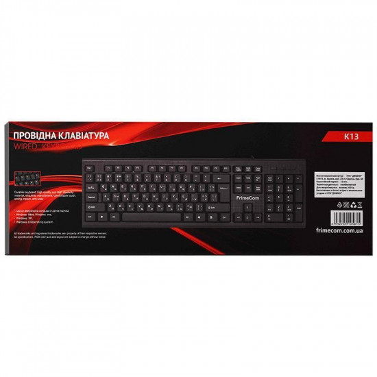 Клавіатура FrimeCom K13 Ukr Black