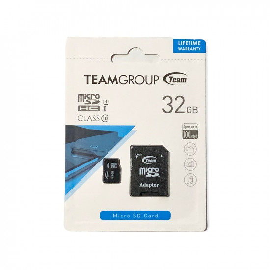 Карта пам'яті TEAM 32 GB microSDHC UHS-I + SD Adapter TUSDH32GCL10U03
