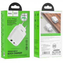 Мережевий зарядний пристрій Hoco C85A QC3.0+PD20W