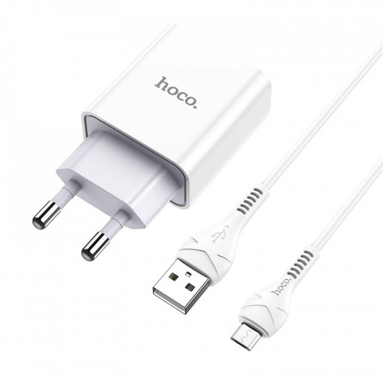 Мережевий зарядний пристрій Hoco C81A Micro USB